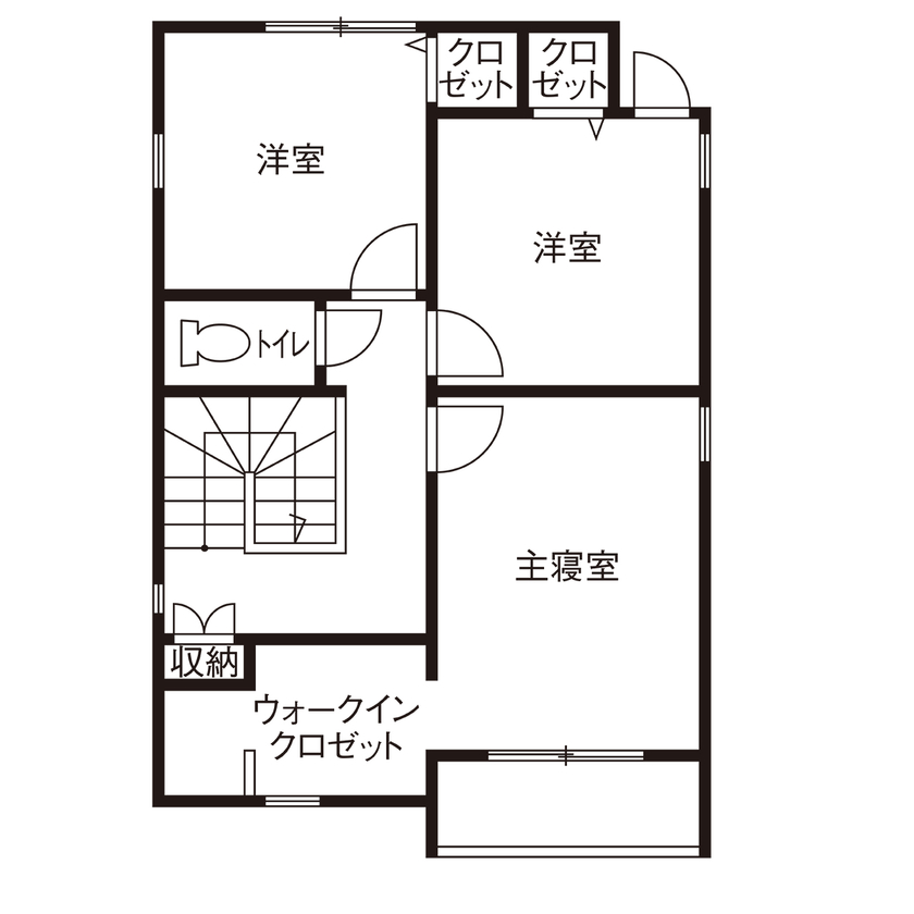 ａｒｄ（アルデ） シンプルモダンな中に落ち着きの感じられるデザイン。収納たっぷりな家ですっきり暮らすの間取り図（3LDK）2階