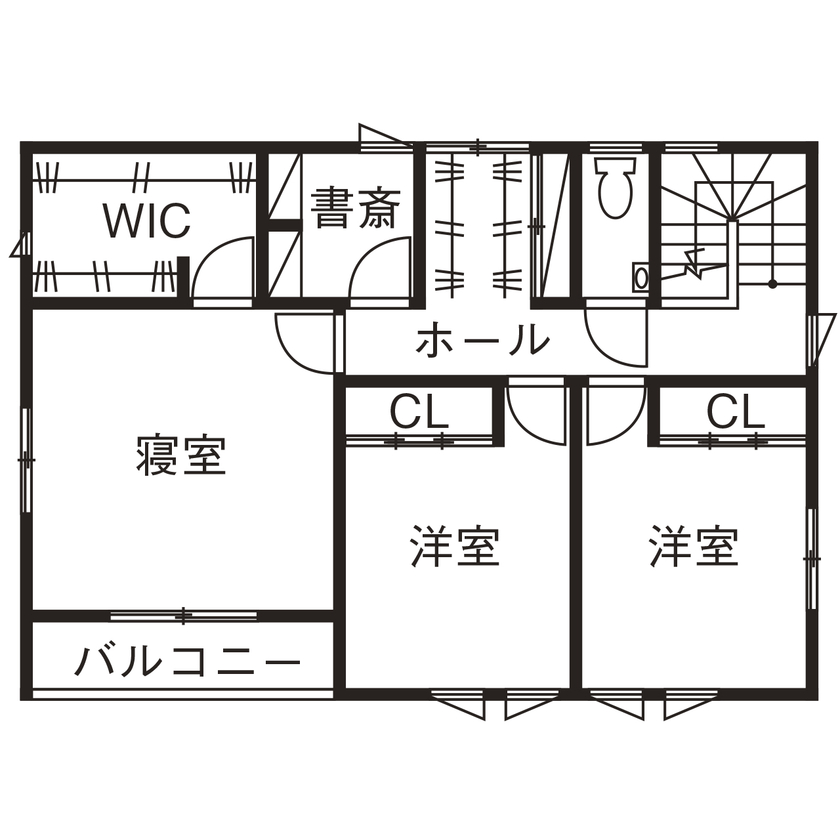 アヴィエスホーム 【間取り図有】きれいな空気に包まれた空間も、造作家具も予算内で！明瞭な価格案内で不安の少ない家づくりの間取り図（4LDK）2階