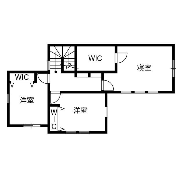 アヴィエスホーム 【間取り図有/34坪/2,100万円】健康塗り壁の南欧風デザイン。きれいな空気で快適な暮らしを満喫！の間取り図（3LDK）2階