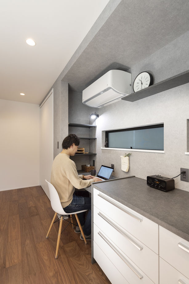 マルマインハウス 【奈良市／2200万円台】白とグレーのグラデーションが映える。スタイリッシュさとやわらかさが共生する家の建築実例画像4