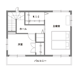 トヨタホーム 20坪の狭小地に自然を取り込み、光と風、開放感を感じる住まいにの間取り図null3階
