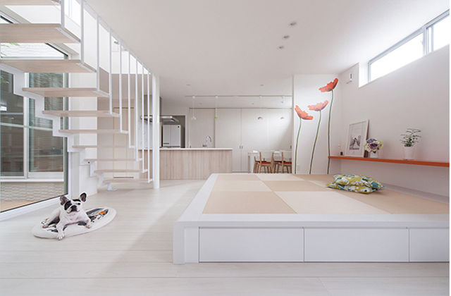 トヨタホーム 開放感あふれるリビングに家族が集う家の建築実例画像2