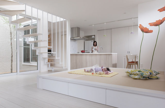 トヨタホーム 開放感あふれるリビングに家族が集う家の建築実例画像4