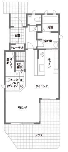トヨタホーム 【30坪以下】収納アイデア満載！片づけやすく、ひろびろ＆すっきりリビングの間取り図null1階