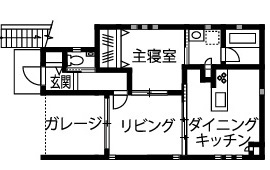 トヨタホーム 親子それぞれのライフスタイルを大切に。都市の限られた敷地でも心地よい二世帯住宅の間取り図null1階