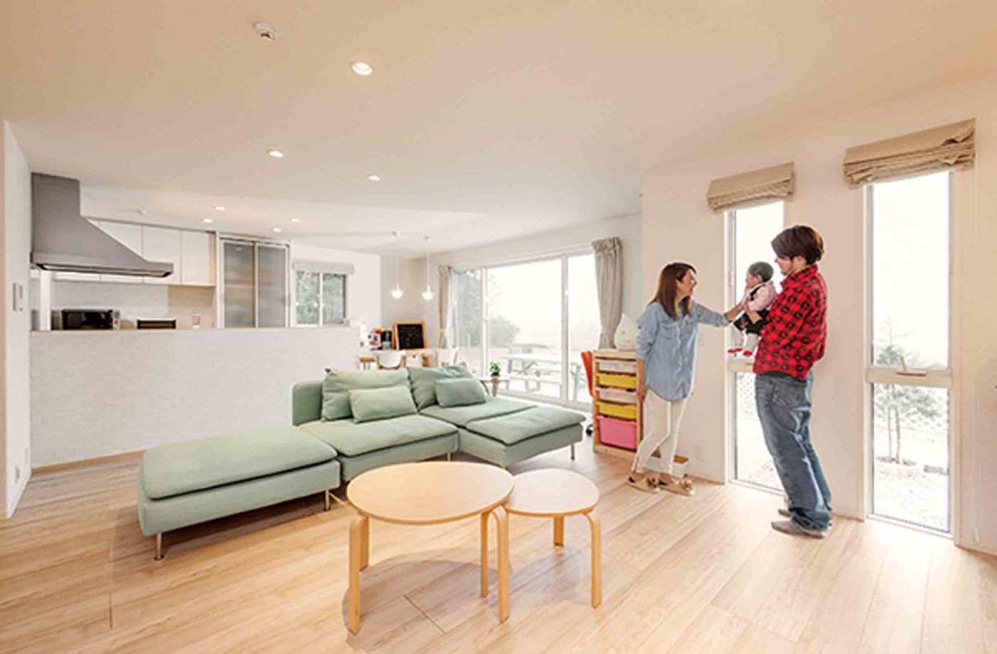 トヨタホーム 広々としたLDKを中心に暮らしを楽しむ、アメリカンテイストの平屋の建築実例画像5