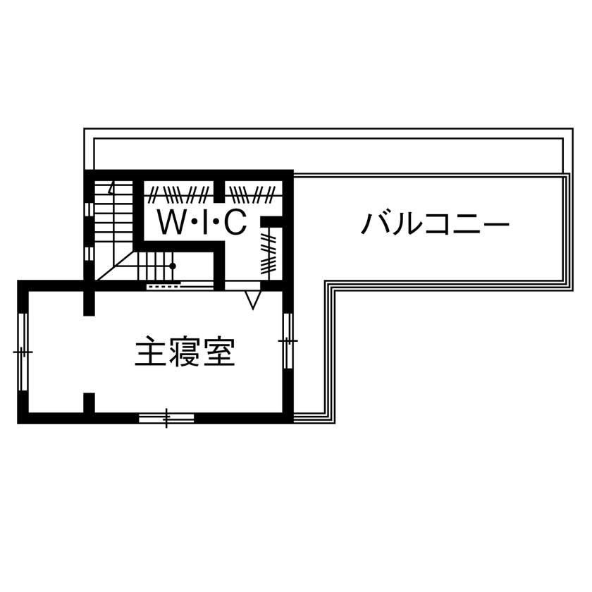 トヨタホーム 【65坪以下/屋上/大開口】明るさと開放感を重視の広々LDKを2階に。家族5人がゆったり暮らせる都市の3階建ての間取り図（4LDK）3階