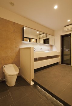 RC design 【4000万円台/間取り図有/３階建て/多世帯/賃貸併用住宅】多彩な照明が魅せるホテルライクなモダンハウスの建築実例画像4