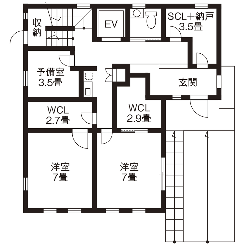 RC design 【間取り図有/３階建て/ガレージ】3階だからできる眺望のいいリビングと防音遮音で実現する趣味の暮らしの間取り図（5K以上）1階