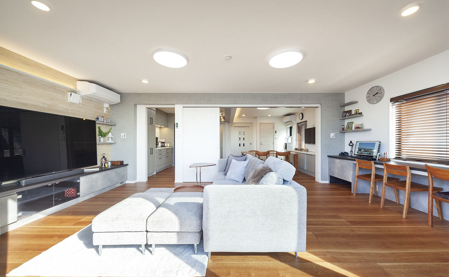 RC design 【間取り図有/３階建て/ガレージ】3階だからできる眺望のいいリビングと防音遮音で実現する趣味の暮らしの建築実例画像5