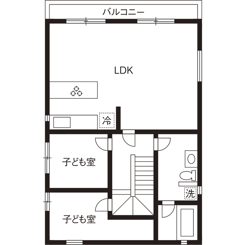 RC design 【間取り図有/３階建て/賃貸併用住宅】アンティーク惹き立てる温かみある空間と無駄をつくらない提案力の間取り図（5K以上）3階