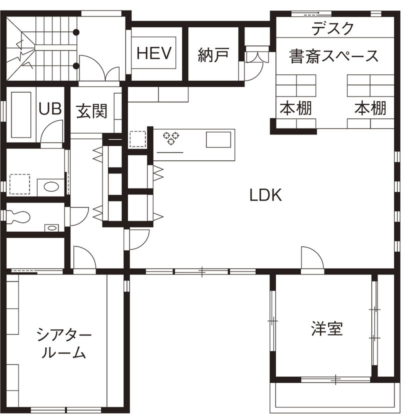 RC design 【間取り図有/3階建て/多世帯/バリアフリー】各世帯の要望はもちろん、将来を見据えた高性能で快適な住まいの間取り図（5K以上）3階