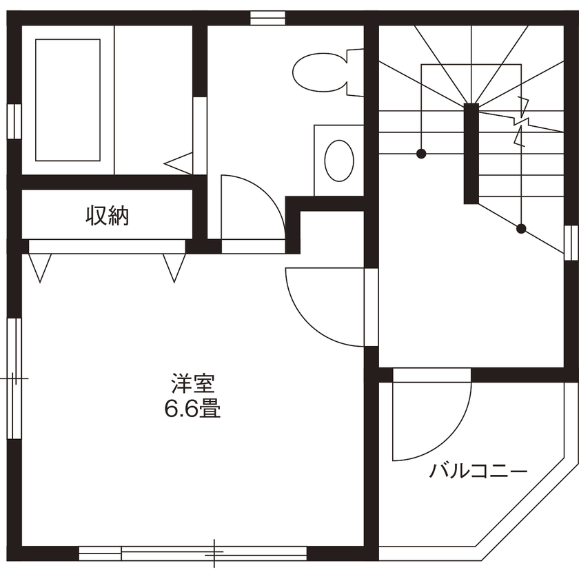 RC design 【4階建/ガレージ/屋上/バルコニー】12.9坪を有効活用。好きと共に暮らす二度目の家の間取り図（2LDK）3階