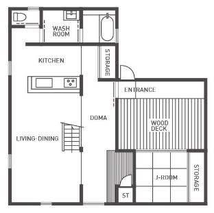D'S STYLE（ディーズスタイル） 【1500万円台】外からの視線を気にしないプライベートな中庭の快適空間は、遊び心満載のお家＜間取り有＞の間取り図（4LDK）1階