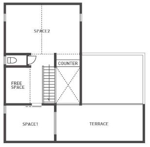 D'S STYLE（ディーズスタイル） 【1500万円台】外からの視線を気にしないプライベートな中庭の快適空間は、遊び心満載のお家＜間取り有＞の間取り図（4LDK）2階