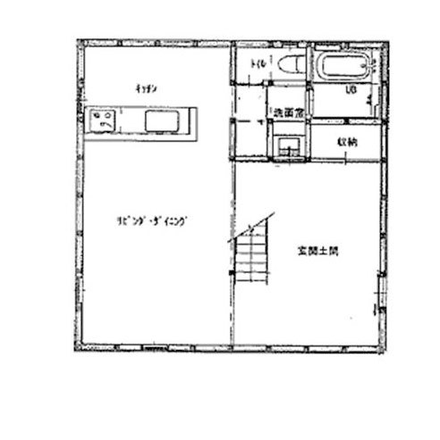 D'S STYLE（ディーズスタイル） 黒カベ真シカクのお家は「和」のテイスト。縁側・土間のあるゆったりとした寛ぎ空間広がります＜間取り有＞の間取り図（3LDK）1階