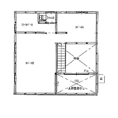 D'S STYLE（ディーズスタイル） 黒カベ真シカクのお家は「和」のテイスト。縁側・土間のあるゆったりとした寛ぎ空間広がります＜間取り有＞の間取り図（3LDK）2階