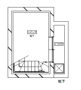 一級建築士事務所　フォルム 【1490万円/間取り図有/地下室】プライバシーや採光を計算した外観に、ストリップ階段で風通しも抜群の家の間取り図（3DK）地下