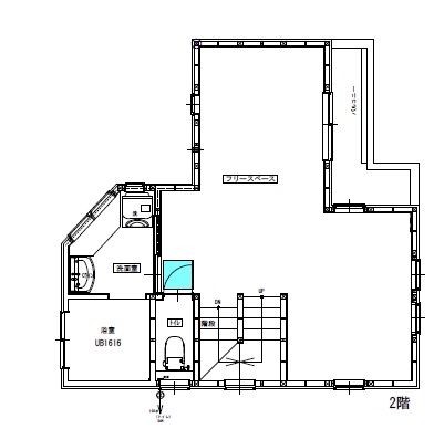 一級建築士事務所　フォルム 【1490万円/間取り図有/地下室】プライバシーや採光を計算した外観に、ストリップ階段で風通しも抜群の家の間取り図（3DK）２階