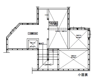 一級建築士事務所　フォルム 【1490万円/間取り図有/地下室】プライバシーや採光を計算した外観に、ストリップ階段で風通しも抜群の家の間取り図（3DK）小屋裏