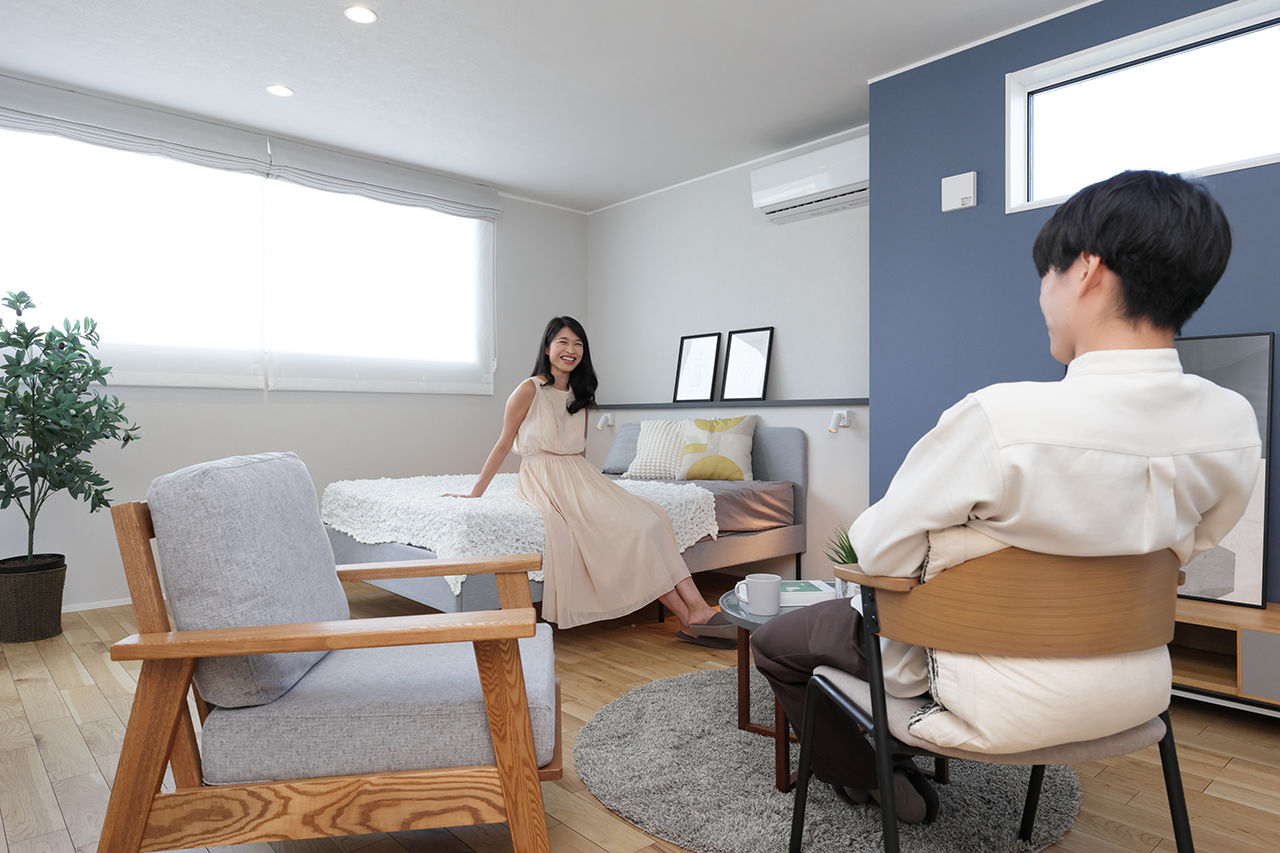 エステート白馬 【2500万円台／延床39坪／家事動線／吹抜】仲間が気軽に集まる、楽しく暮らせるガレージハウスのある住まいの建築実例画像9