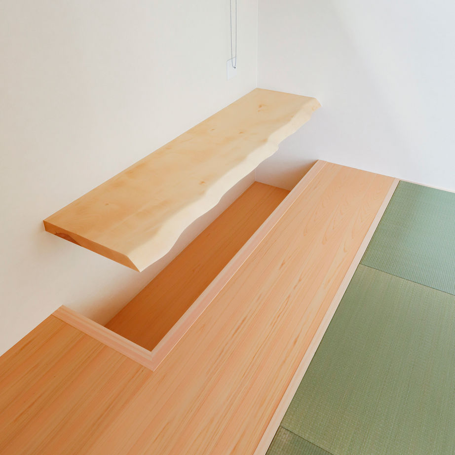 天然木の家　HODAKA 一級建築士事務所 【京都/スケルトン階段/造作洗面】ガルバリウム張り、デコボコしたフォルム。個性的な外観でおしゃれを追求の建築実例画像8