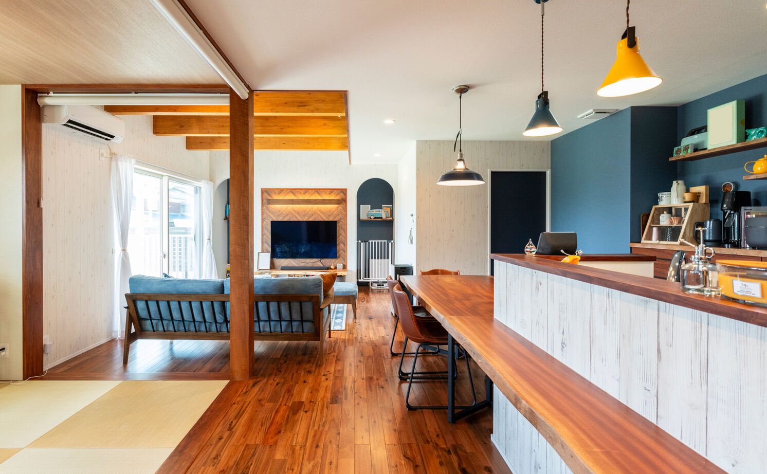 天然木の家　HODAKA 一級建築士事務所 【滋賀県・サイディング・3000万円台】ライフスタイルを天然木や動線で綿密に組み立てたサーファーズハウスの建築実例画像6