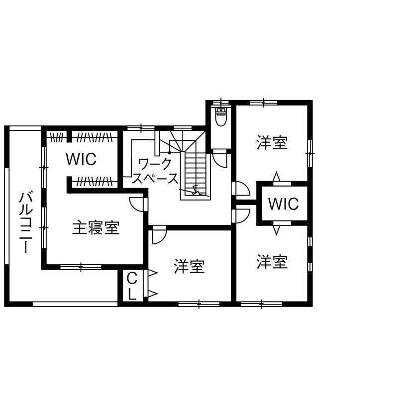 アサヒグローバルホーム 【1000万円台/間取り/約55坪/ガレージルーム】多趣味なパパのこだわり満載！BARとして楽しむガレージルームの間取り図（4LDK＋タタミコーナー）2階