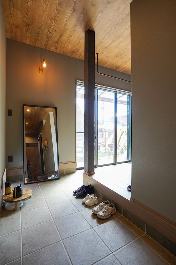 アサヒグローバルホーム 【1000万円台/間取り/30坪台/回遊導線】土間リビングと庭がつながる平屋のように暮らせるアウトドア2階建ての建築実例画像3