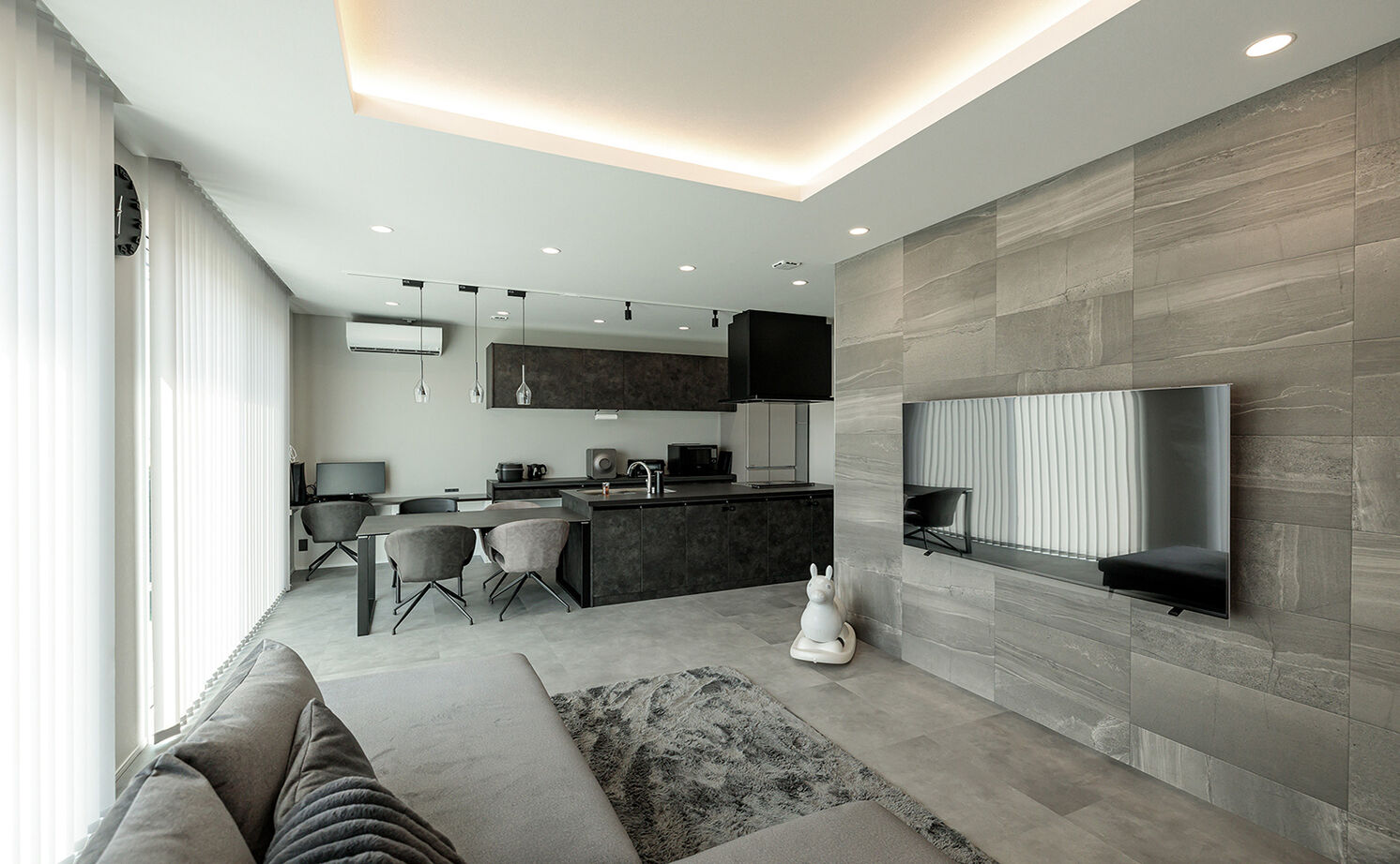 アサヒグローバルホーム 【2000万円台/間取り/30坪台/帰宅動線 】たっぷりの光が注ぎ込むモノトーンな家の建築実例画像5