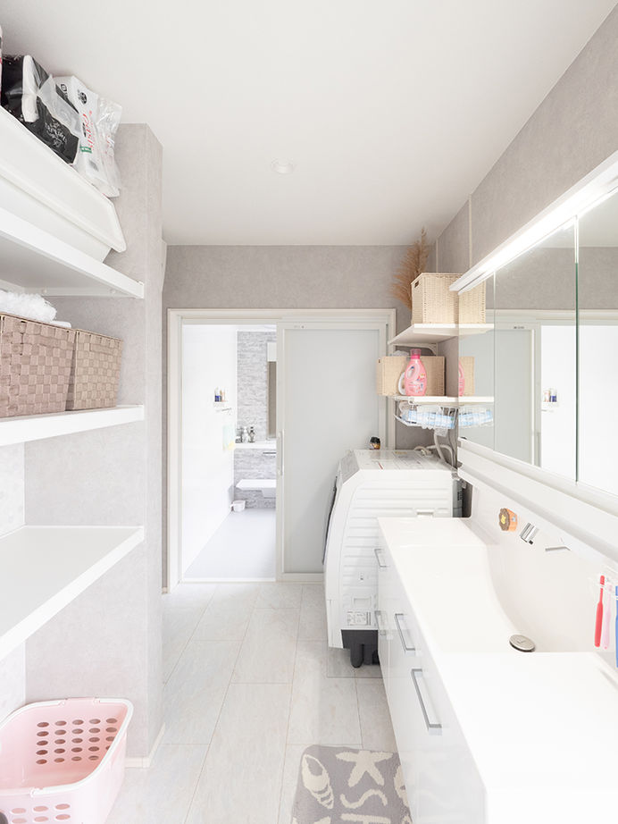 アサヒグローバルホーム 【1000万円台/間取り/40坪台/土間収納】白と木が心地いいシンプルモダン。収納充実＆大空間リビングの家の建築実例画像16