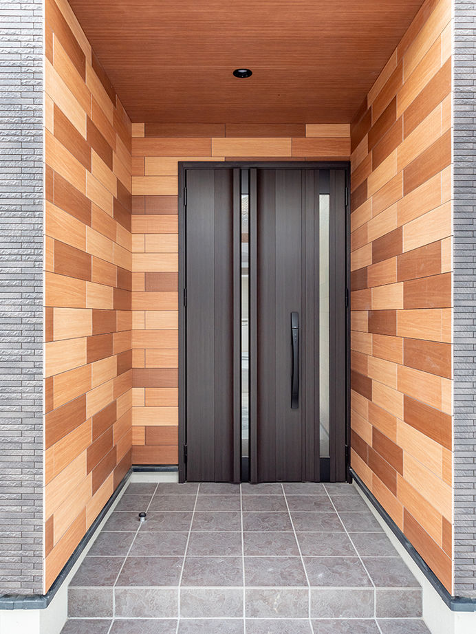 アサヒグローバルホーム 【2000万円台/間取り/40坪台/吹抜け玄関】総タイル張り外観×大空間リビング。「グレードUPしてもお手頃！」の建築実例画像4