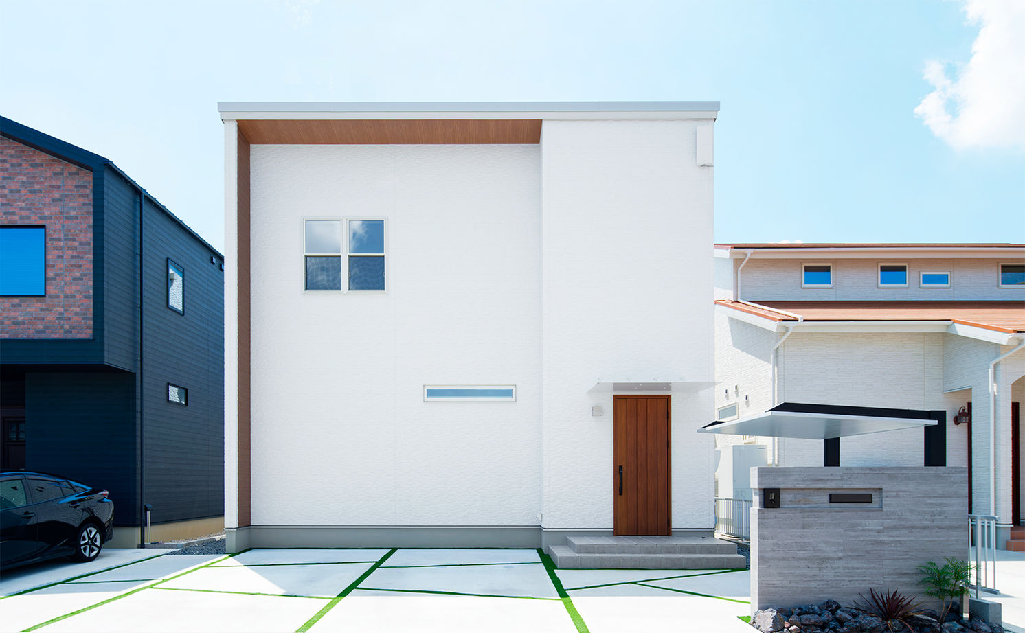 アサヒグローバルホーム 【2000万円台/間取り/30坪台/坪庭/海外風】上はワークスペース、下は漫画コーナーのスキップフロアの家の建築実例画像2