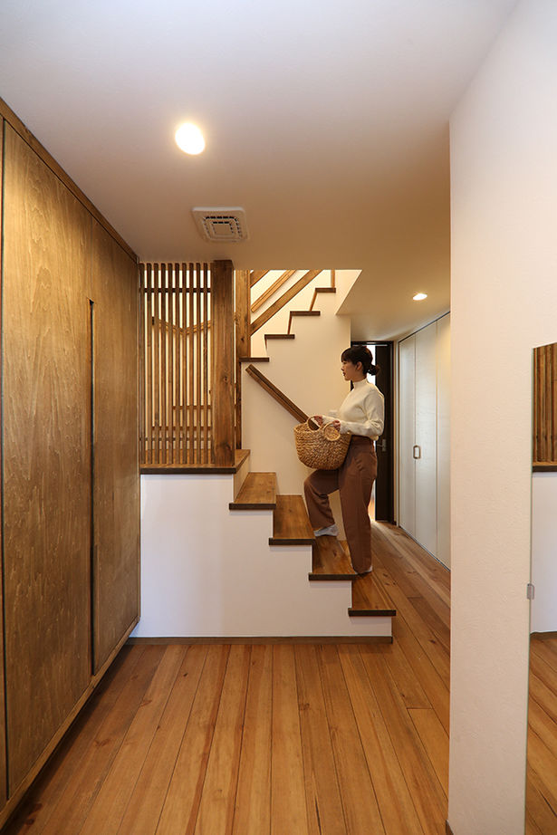 アサヒグローバルホーム 【2000万円台/間取り/30坪台/吹抜リビング】ウッディな内装×シンプルデザイン。カフェ風キッチンが映える家の建築実例画像7