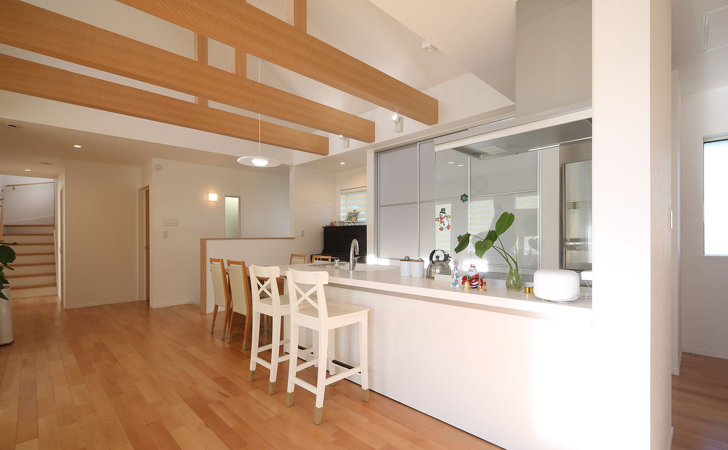 アエラホーム 【間取り図/60坪台/吹き抜け】それぞれの家族のライフスタイルで適度な距離感で暮らす、完全分離二世帯住宅の建築実例画像6