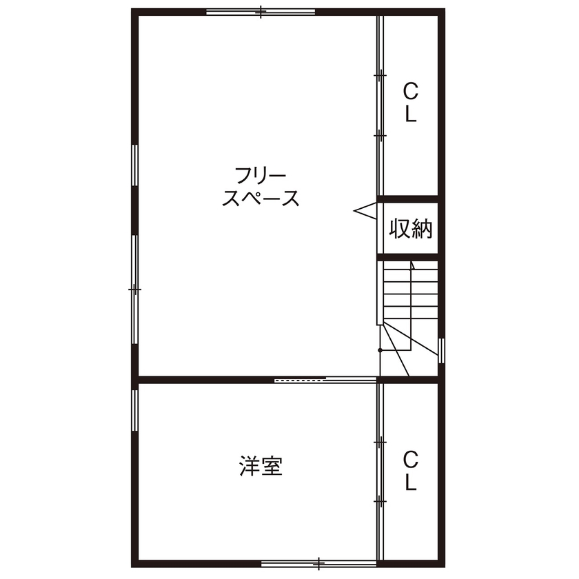 Beans Home 【大阪/1000万円台/30坪台/狭小】約15坪の土地で快適に暮らすインナーガレージのある３階建ての間取り図（3LDK）３階