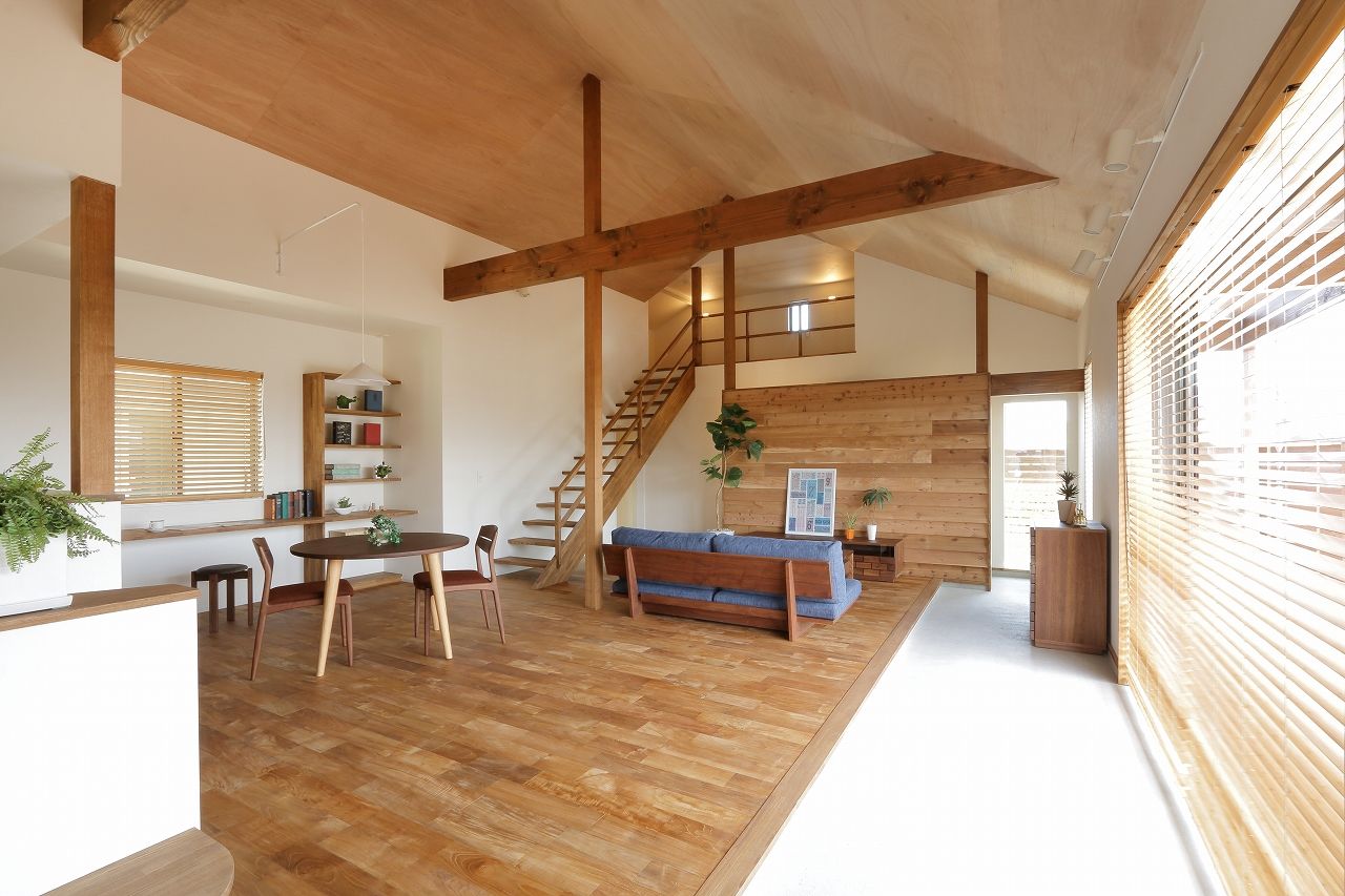 iKKA 【滋賀県守山｜1990万円｜間取り図有｜平屋】通り土間のアウトドアリビングとロフトで趣味を楽しむお家の建築実例画像6