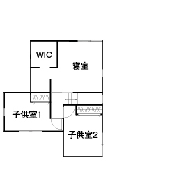 【小さい平屋専門店】すみ家 【30坪台/4LDK/間取り図】広いウッドデッキでアウトドアライフも満喫。平屋感覚で過ごせる自然素材の家の間取り図（4LDK）2階