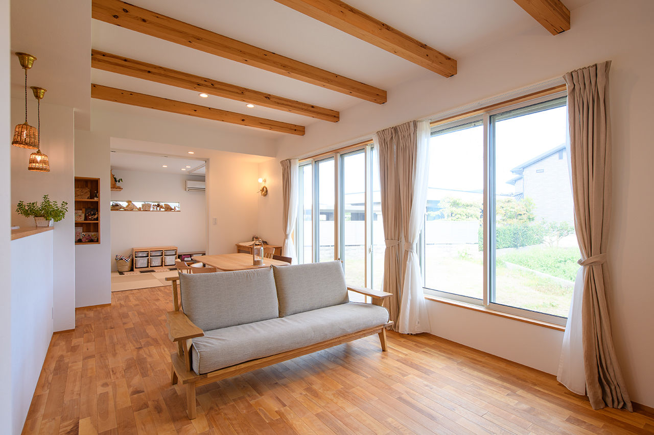 【小さい平屋専門店】すみ家 【2000万円台/平屋/間取り図】雑貨が似合う素朴なデザイン×キッチン中心・直方体の間取りの平屋住宅の建築実例画像4