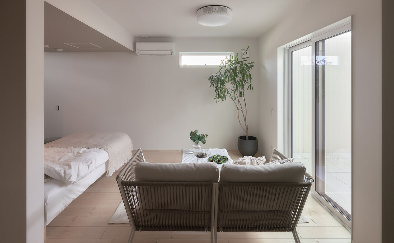 【小さい平屋専門店】すみ家 SNSで話題！500万再生！【1000万円台/間取り図】女性1人暮らしの醍醐味、ドアの無いワンフロアの小さい平屋の建築実例画像6