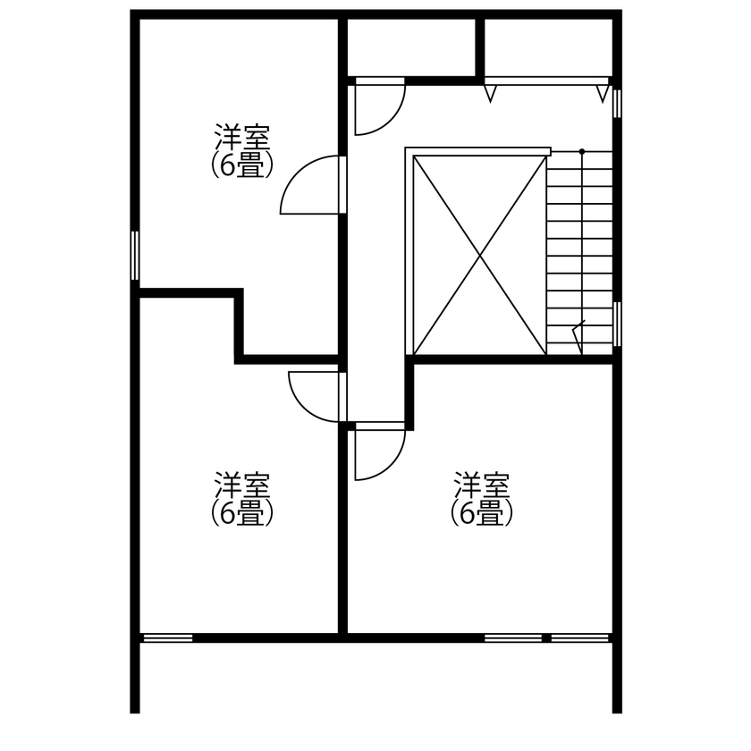 BEACON WORKS 【埼玉県/2300万円/延床30坪台/建築家デザインの規格住宅】統一感のある理想の家。家具・外構込み一貫施工の間取り図（3LDK）2階