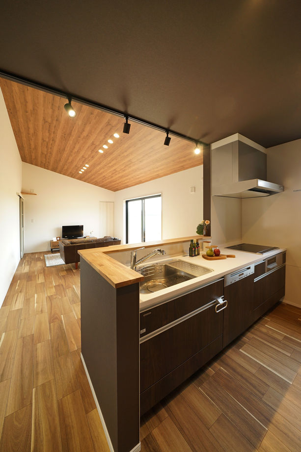 東建ビルダー 【栃木県/3LDK/29.15坪/平屋/2300万円】木目の勾配天井が目を惹く　アメリカンカントリースタイルの平屋の建築実例画像5