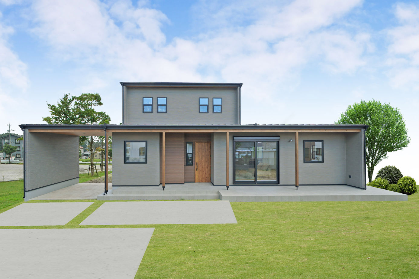 東建ビルダー 【足利市/3LDK/39.76坪/半平屋】平屋と2階建てのイイトコどりを叶えた「半平屋」の建築実例画像1