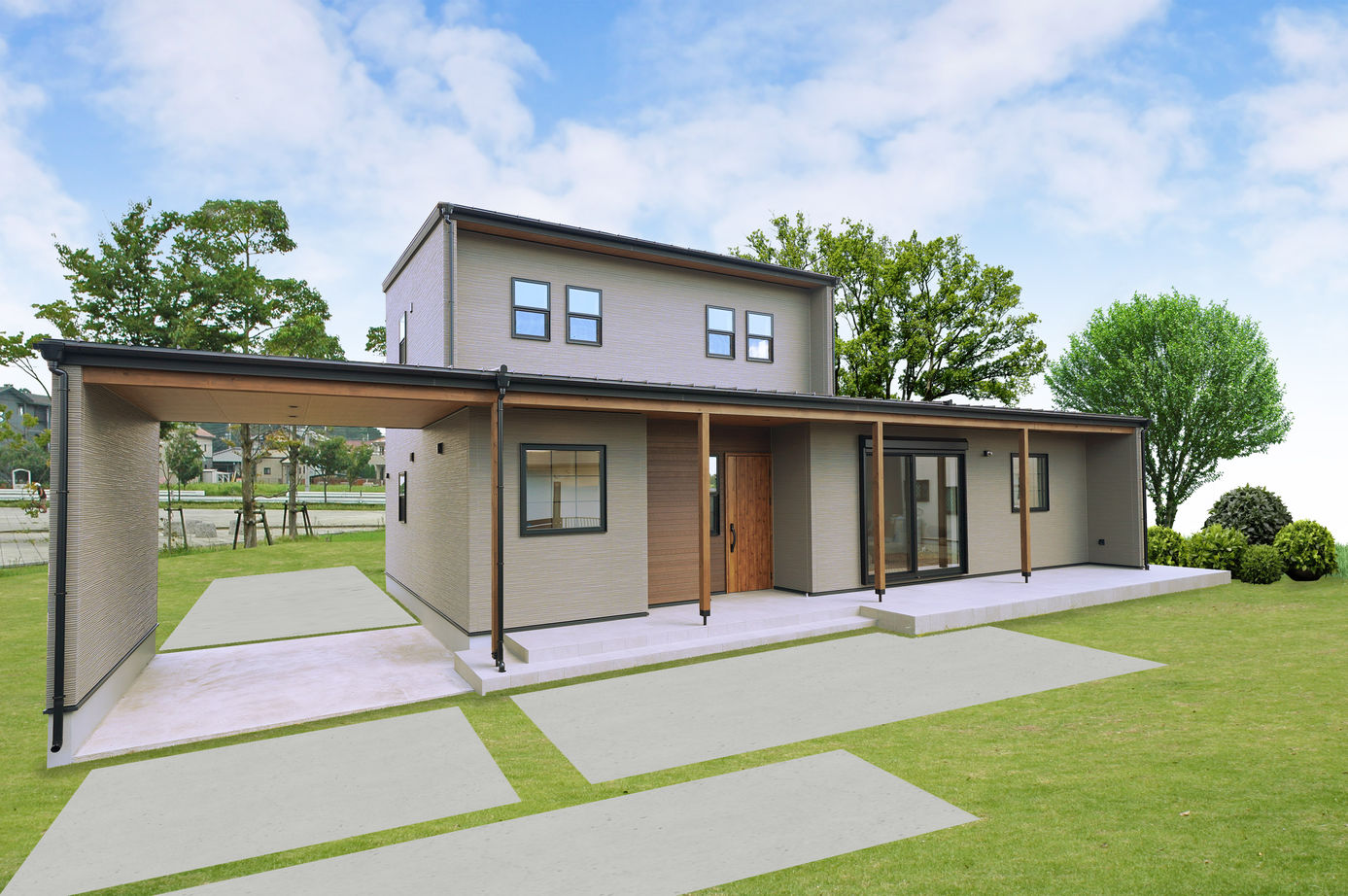 東建ビルダー 【足利市/3LDK/39.76坪/半平屋】平屋と2階建てのイイトコどりを叶えた「半平屋」の建築実例画像2