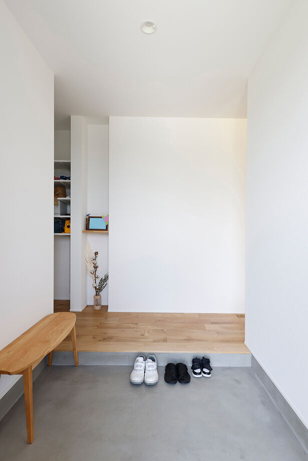 R+house 松江・鳥取・米子・倉敷北 【開放感のある高台の平屋】開放感のあるLDKとアイランドキッチン／平屋約30坪の建築実例画像8