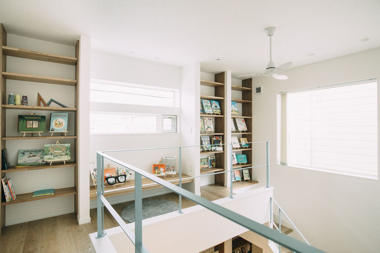 ロゴスホーム 【間取図/４LDK】「本のある暮らし」がテーマ。ブックカフェスタイルの家の建築実例画像3