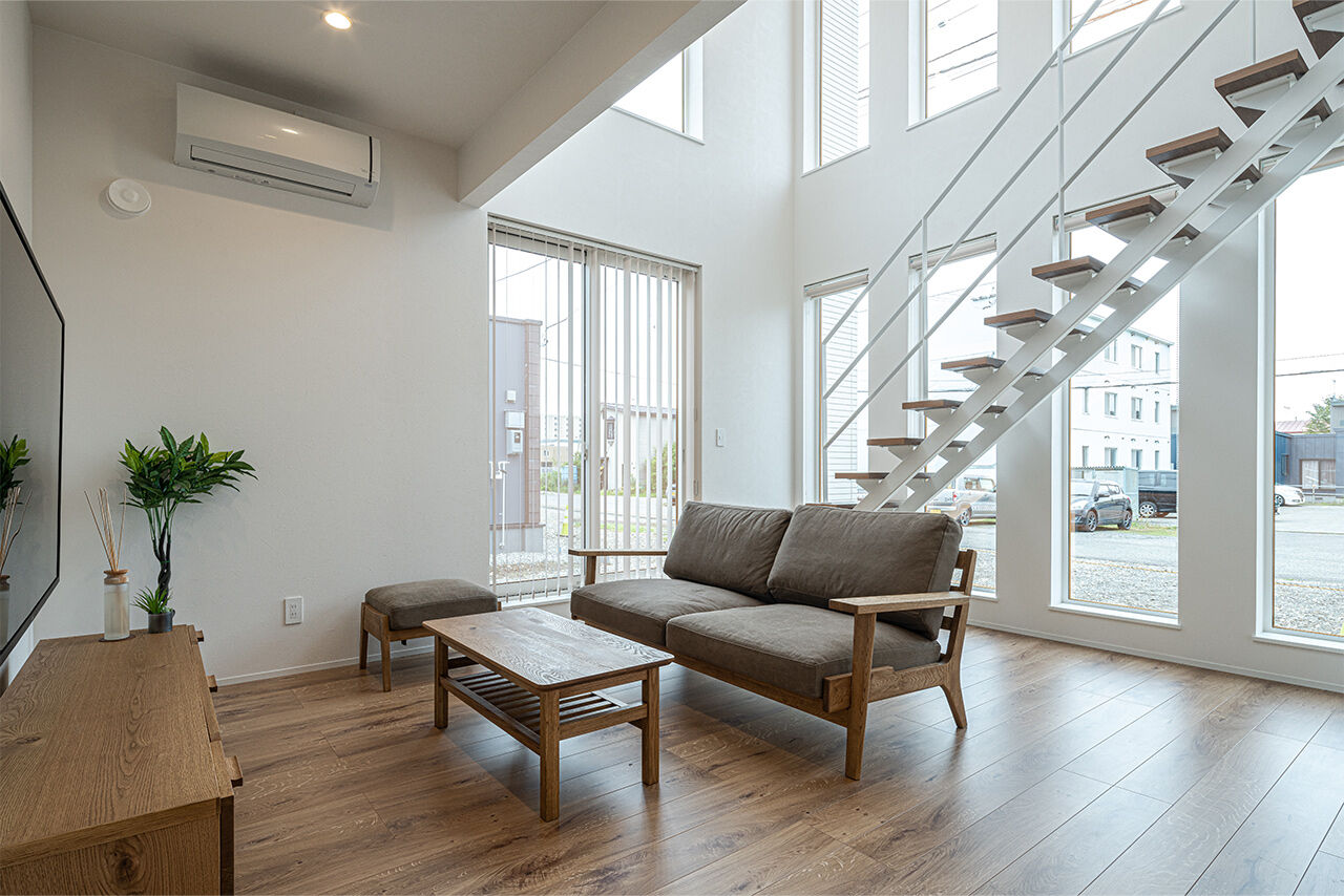 ロゴスホーム 【帯広市】白を基調とした家の建築実例画像4