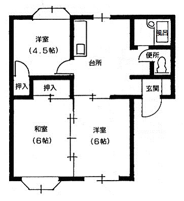 レジデンスウチダA棟の間取り