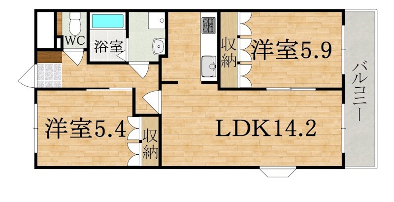 磯城郡田原本町大字千代のマンションの間取り