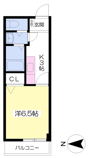 本町シングルスの間取り